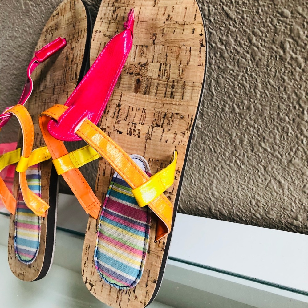 Multi Color Thong Sandals! 8/9